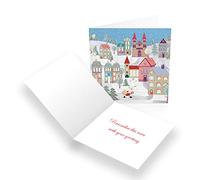 Paper Themes Personalised Christmas Cards Pack of 20- Santa and Presents