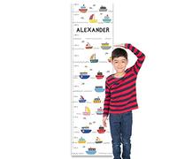 Paper Themes Personalised Height Chart - Little Boats