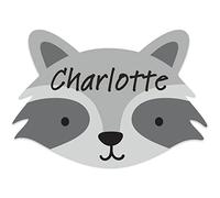 Paper Themes Personalised Shaped Placemats (Racoon)