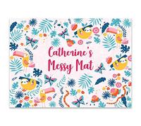Paper Themes Play Mat Kids Messy Mat Paint sheet for Painting Playdough Arts and Crafts splash mat- Sloth and Toucan X-Large