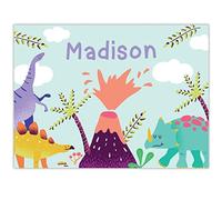 Paper Themes Play Mat playdoh mat Kids Messy Mat Paint sheet Playdough mat Arts and crafts splash mat (Cute Dinosaur, (M) 75 x 55 cm)