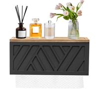 Paper Towel Dispenser,Hand Towel Dispenser Wall Mounted with Top Tray,Folded Tissue Holder with Lid,Commercial C-Fold, Z-Fold, Trifold Towel Holder Dispenser For Bathroom Kitchen Office (Black)