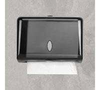 Paper Towel Dispenser,LIROPAU Hand Paper Towel Dispenser,Wall Mounted Multifold Tissue Dispenser C-Fold Single Fold Hand Towel Dispenser for Hotel Bathroom Kitchen Restaurant (Black)