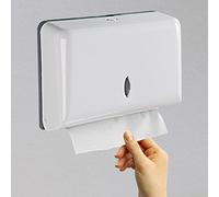 Paper Towel Dispenser,LIROPAU Hand Paper Towel Dispenser,Wall Mounted Multifold Tissue Dispenser C-Fold Single Fold Hand Towel Dispenser for Hotel Bathroom Kitchen Restaurant (White)