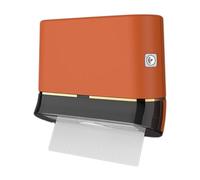 Paper Towel Dispenser Wall Mount-Commercial Trifold C-fold Multifold Paper Towel Holder Large Capacity for 200 Sheets,Hand Towel Dispenser with Lock for Bathroom/Restroom-Orange
