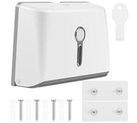 Paper Towel Dispenser Wall Mount, Hand Paper Towel Dispenser Self-Adhesive/Drilling Install, Multifold Trifold Z Fold C Fold Commercial Hand Towel Dispenser with Lock for Bathroom Resturant Kitchen