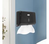 Paper Towel Dispenser Wall Mounted Hand Paper Dispenser Holds 200 Paper,C-Fold Hand Towel Dispenser Toilet Tissue Dispenser for Bathroom Kitchen Hotel Resturant (Black)