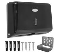Paper Towel Dispenser Wall Mounted, Hand Paper Towel Dispenser, Universal Multifold Tri-Fold Commercial Hand Towel Dispenser for Bathroom Restroom Kitchen Office(black)