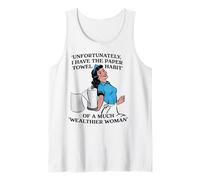 Paper Towel Habit Funny Retro Housewife Tank Top