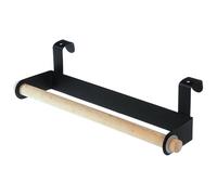 Paper Towel Holder Cabinet Door Paper Towel Holder, 9 X 3 X 2" Hanging over the Door Paper Towel Holder, Thicken Paper Towel Holder, Sturdy Storage Rack,Black
