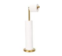 Paper Towel Holder,kitchen roll holder, Single Pole Vertical Paper Roll Rack, Perforation-free Paper Towel Storage Rack(Gold)