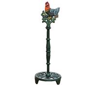 Paper towel holder LIU- Cast Iron Hen Country Rustic Cast Iron Roll Paper Dispenser Stand for Kitchen Bathroom Countertop, Green