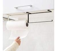 Paper Towel Holder, Premium Iron Cabinet Paper Roll Holder Rack Without Drilling Paper Towel Holder Under Cabinet Under Cabinet Paper Towel Holder for Kitchens, Dorm Rooms,