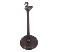 Paper Towel Holder Swan Shaped Cast Iron for Kitchen Roll | Retro Farmhouse Style, Glossy Baked Enamel Finish, Freestanding or Wall Mounted, Includes Hardware