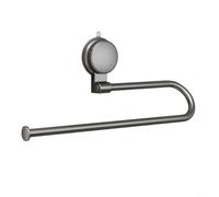 Paper Towel Holder with Suction Cup Mount for Kitchen and Bathroom, Tool Installation, Suitable for Counters, RVs, and Boats, Stainless Steel and ABS (1 PC)