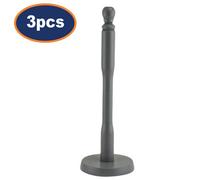 Paper Towel Holder Wooden Tissue Roll Dispenser Rack Pole Grey Standing 3Pcs