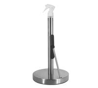 Paper Towel Stand, Paper Towel Holder with Spray Bottle Stand, Stainless Steel Countertop Paper Towel Dispenser, Single-Handed, Stable Weighted Base for Kitchen and Bathroom