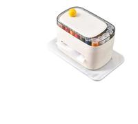 Paper Towels Dispenser Tissue Box Cover Set With Practical Small Tools Refined Modern ABS Material Double-Layer Storage Pottery Barn Decor(White)