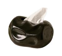 Paper Towels Dispenser Tissue Holder Rectangle Ceramic Decorative Suitable For Office Bathroom Accessories Pottery Barn Decor(Black)