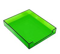 Paper Tray Acrylic File Organizer for Desk Letter Tray Desk Organizer Document Holder Sorter Storage for A4 Office Supplies Magazines, 13.8x10.6x2.4 Inches, Emerald Green