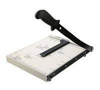 Paper Trimmer, 12" Metal Base A4 Paper Cutter Guillotine for Home Office, 10 Sheet Capacity - White