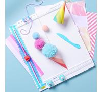 Paper Trimmer Scoring Board, Craft Paper Cutter Folding Scorer 7 in 1 Multifunctional Scoring Paper Board Cutting Width 12.2in, Craft Trimmer Trim and Score Board for Coupons, Craft Paper and Photo