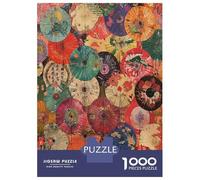 Paper Umbrella Pattern 1000 Piece Jigsaw Puzzle Jigsaw Puzzle for Adults Colorful Decoration Puzzle Game for Family 38x26cm/1000pcs