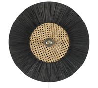 Beliani Boho Wall Lamp Yaapi Paper Black