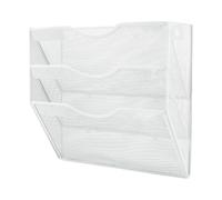 Paper Wall Organizer | 3-Tier Metal Rack With Tray, Storage Box, Sorter And Divider,Wall Mounted Document Holder - For Office Classroom And Bathroom
