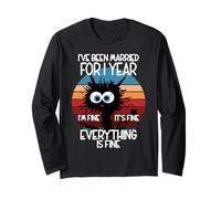 Paper Wedding I've Been Married for 1 Year Long Sleeve T-Shirt