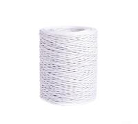 Paper wrapped iron wire 2mm by 200m roll for crafting floral crowns, sculptures, plant tying, and creative DIY For bouquet packaging projects (White)
