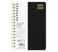 PAPERAGE 17 Month Academic Planner 2025-2026, Weekly & Monthly Spreads, August 2025 - December 2026, Small (5 in x 8 in), Black