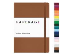 PAPERAGE Blank Journal Notebook, (Cognac), 160 Pages, Medium 5.6 inches x 8 inches - 100 GSM Thick Paper, Hardcover