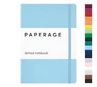 PAPERAGE Dotted Journal Notebook, (Light Blue), 160 Pages, Medium 5.6 in x 8 in - 100 GSM Thick Paper - Hardcover Journaling Notebook for Work, School & Bullet Journaling