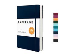 PAPERAGE Lined Journal Notebook, Hardcover Journal for Women & Men, 252 Pages, (5.6 in x 8 in), College Ruled Journaling Notebook for Work, School Supplies & Note Taking, (Navy)