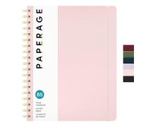 PAPERAGE Lined Spiral Journal Notebook, (Blush), 160 Pages, Large B5 Hardcover Journal for Women & Men, 10 in x 8.15 in - 100 GSM, Thick Paper, Spiral Notebook for Work, School & Journaling