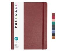 PAPERAGE Softcover Lined Journal Notebook (Burgundy), 176 Pages, Large B5 College Ruled Notebook, 7.6 inches x 10 inches - 100 GSM Thick Premium Paper, Leather Journal for Home, Work & School