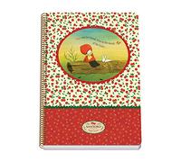 Paperback A4 Spiral Notebook 80 sheets - Santoro - Poppi Loves - Apple