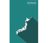 Paperback notebook: A colorful artistic minimalistic notebook with a map of Japan with a wide ruler, a diary for women, an office home school teacher for adults 6 x 9 inches. 100 Pages.