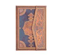 Paperblanks 12 Month 2025 Diary - Safavita Indigo, Horizontal - Mini (140 mm x 95 mm), Italian