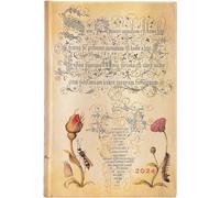 Paperblanks 12-Month Calendar 2024 Flemish Rose Daily Overview Mini (95 × 140 mm)