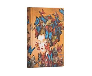 Paperblanks 12 Month Softcover Flexis Calendar 2021 Madame Butterfly Horizontal Mini (95 × 140 mm)