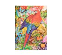 Paperblanks 18 Month Calendar 2025 Tropical Garden Midi Horizontal Elastic Band Closure