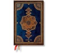 Paperblanks 18 Month Diaries 2023-2024 Safavid Indigo | Horizontal | Mini (95 × 140 mm)