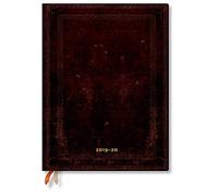 Paperblanks 18 Month Planner & Calendar July 2019 - December 2020 Black Moroccan Leather Simple Week to Week (Vertical) Ultra (230 x 180 mm)