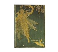 Paperblanks 18-Month Softcover Flexi Planners, Olive Fairy, Midi, Horizontal, Elastic Band Closure