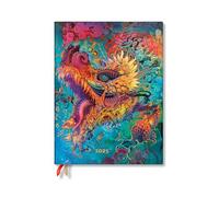 Paperblanks 2025 Daily Planner Humming Dragon Android Jones Collection 12-Month Flexis Ultra Elastic Band 432 Pg 80 GSM