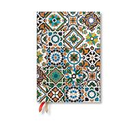 Paperblanks 2025 Daily Planner Porto Portuguese Tiles 12-Month MIDI Elastic Band 416 Pg 80 GSM