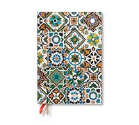 Paperblanks 2025 Daily Planner Porto Portuguese Tiles 12-Month MIDI Elastic Band 416 Pg 80 GSM