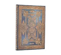 Paperblanks | 2026 Blue Luxe | Luxe Design | 12-month calendar | Mini | Horizontal | Elastic band closure | 160 pages | 100 GSM